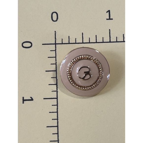 St John Vtg Goldtone Buttons, Beige Background. Six 1 In.; Six 3/4 In. Label Inc - Picture 8 of 10